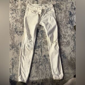 Zara White Distressed Women’s Jeans